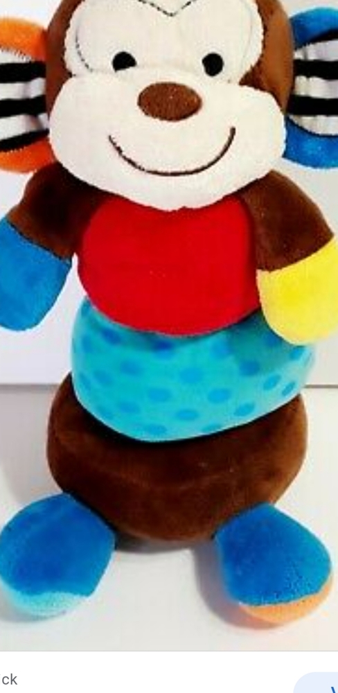 Spark Image Velcro plush Monkey infant toddler doll